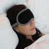 'Dream Envy' Cashmere Eye Mask (Black & Gray)-Jet&Bo