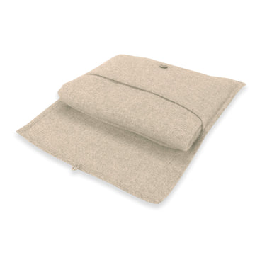 'Your New Best Friend' Cashmere Travel Blanket Sand // second-Jet&Bo