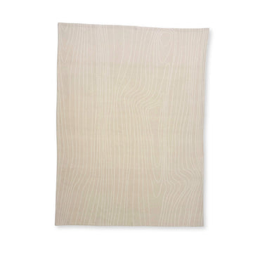 100% Cashmere Woodgrain Pattern Beige Throw Blanket // sample // second-Jet&Bo