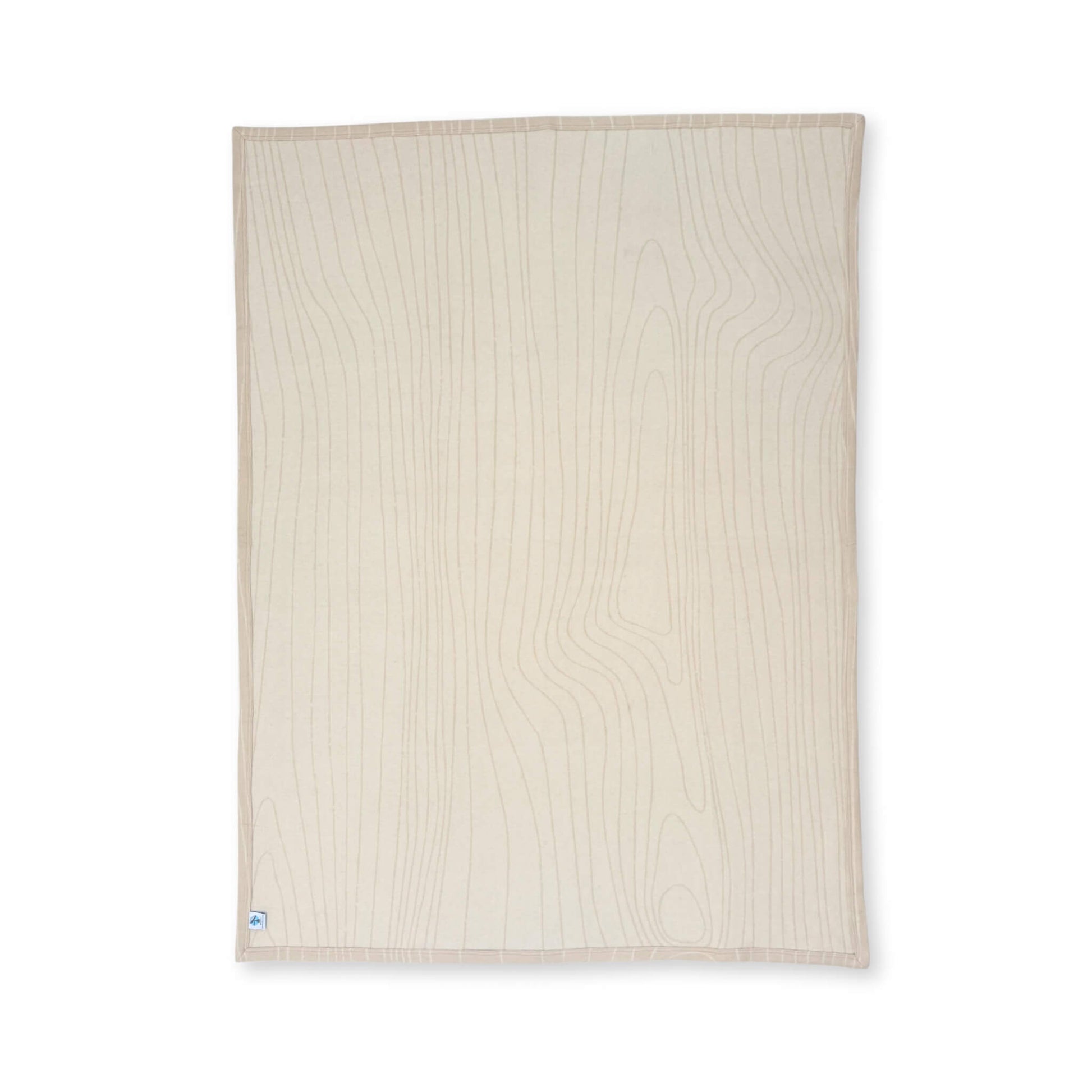 100% Cashmere Woodgrain Pattern Beige Throw Blanket // sample // second-Jet&Bo