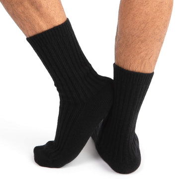 'Hygge' Cashmere Socks (Men's Black)