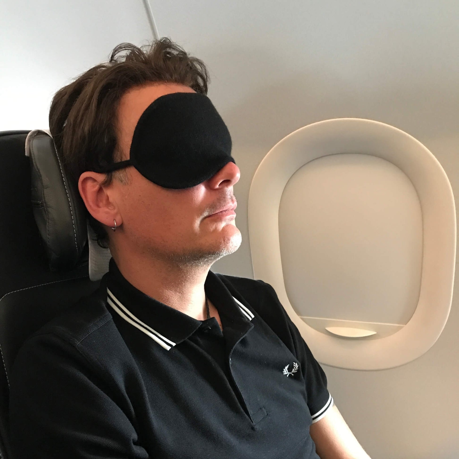 'Dream Envy' Lite Cashmere Eye Mask (Black)-Jet&Bo