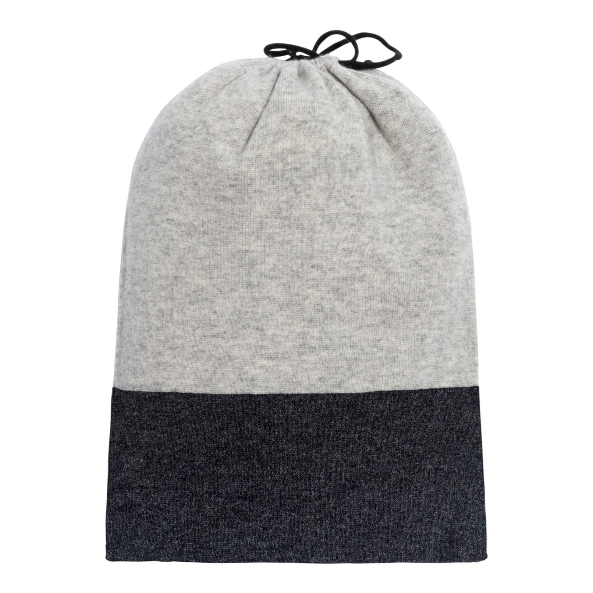 'Throw to Go' Cashmere Merino Travel Blanket (Gray & Charcoal)-Jet&Bo