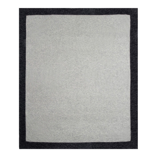 'Throw to Go' Cashmere Merino Travel Blanket (Gray & Charcoal)-Jet&Bo