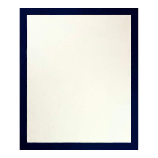 'Throw to Go' Cashmere Merino Travel Blanket (White & Navy)