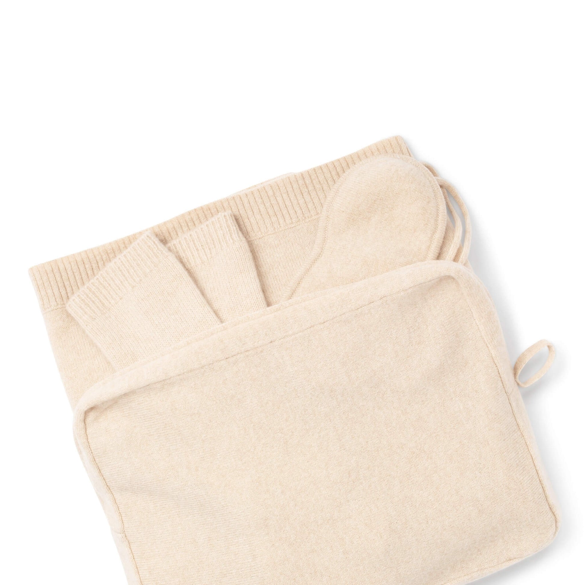 'Make Travel Luxurious Again' Cashmere Travel Set (Natural)-Jet&Bo