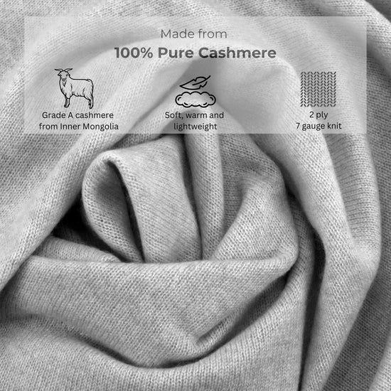 'So Soft, So Smart' Lightweight Cashmere Travel Wrap (Gray)-Jet&Bo-Jet&Bo