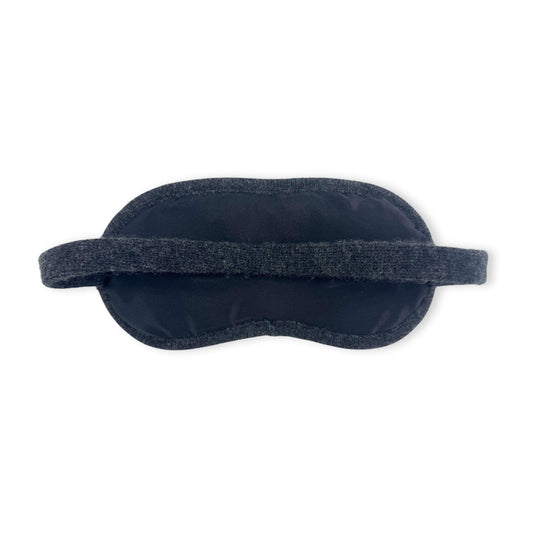 100% Cashmere Eye Mask with Silk Lining Charcoal // sample-Jet&Bo