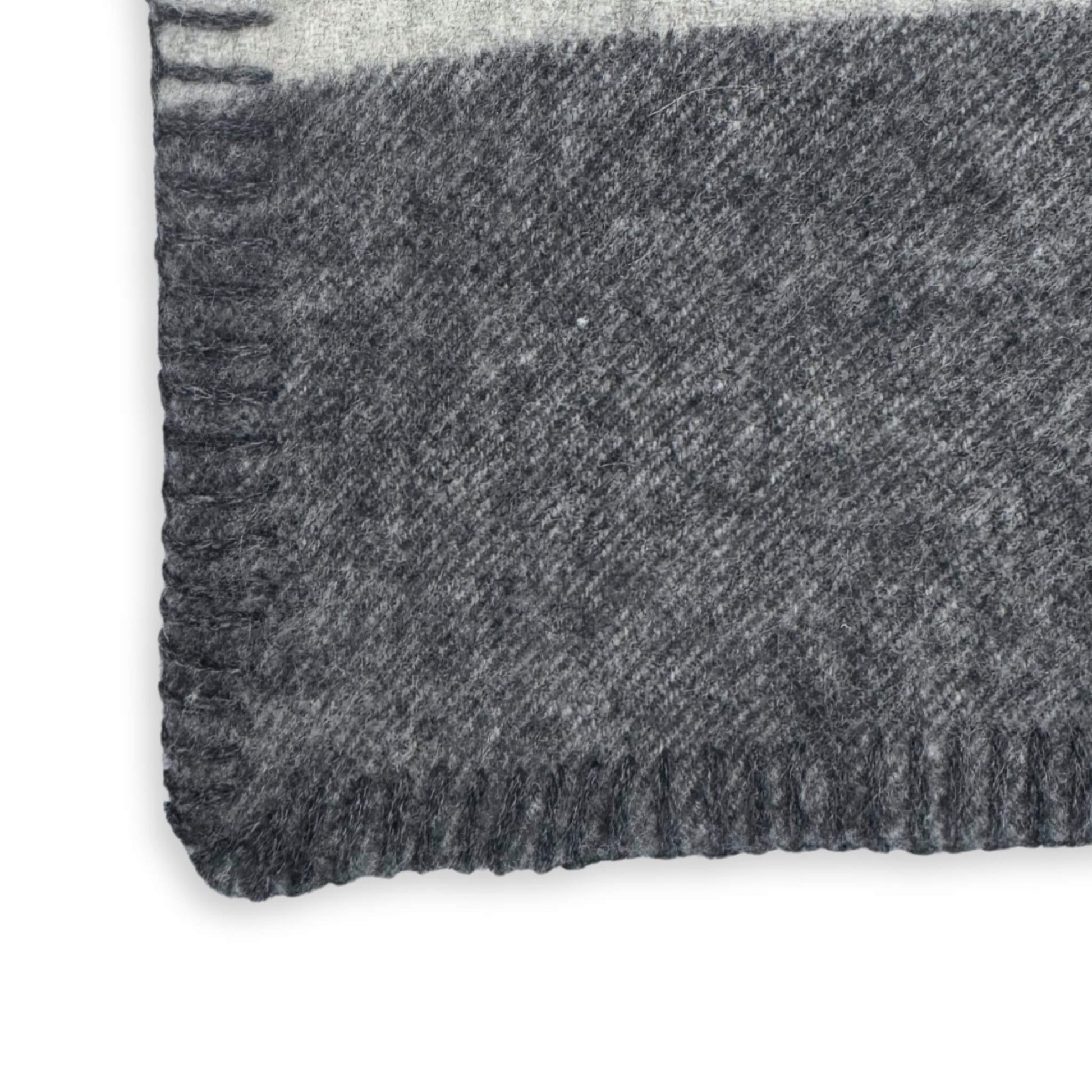 100% Cashmere Woven Gray Stripe Throw Blanket // sample-Jet&Bo
