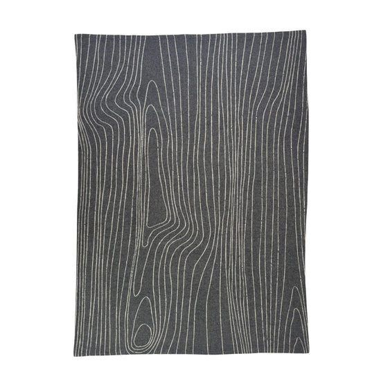 100% Cashmere Woodgrain Pattern Gray Throw Blanket // sample // second-Jet&Bo