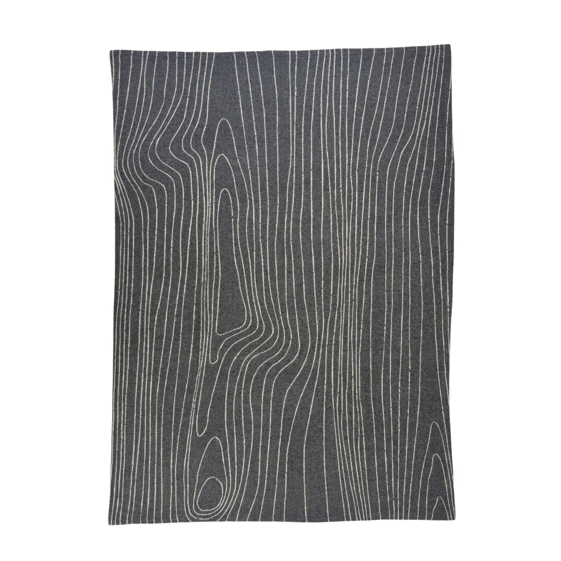 100% Cashmere Woodgrain Pattern Gray Throw Blanket // sample // second-Jet&Bo