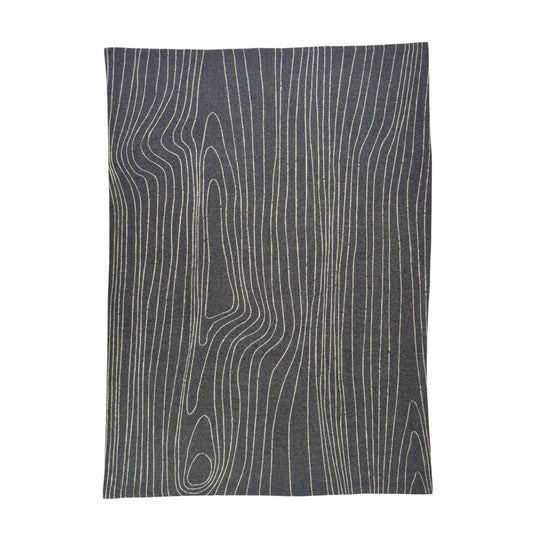 100% Cashmere Woodgrain Pattern Gray Throw Blanket // sample // second-Jet&Bo