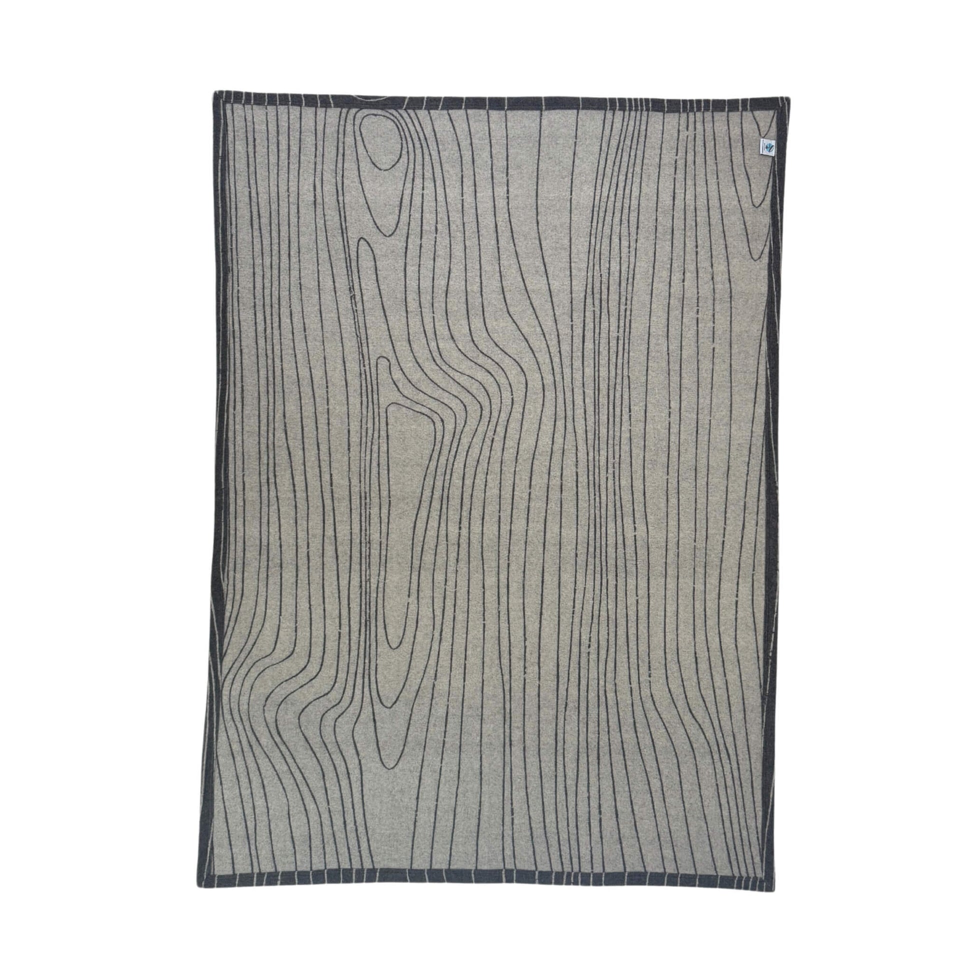 100% Cashmere Woodgrain Pattern Gray Throw Blanket // sample // second-Jet&Bo