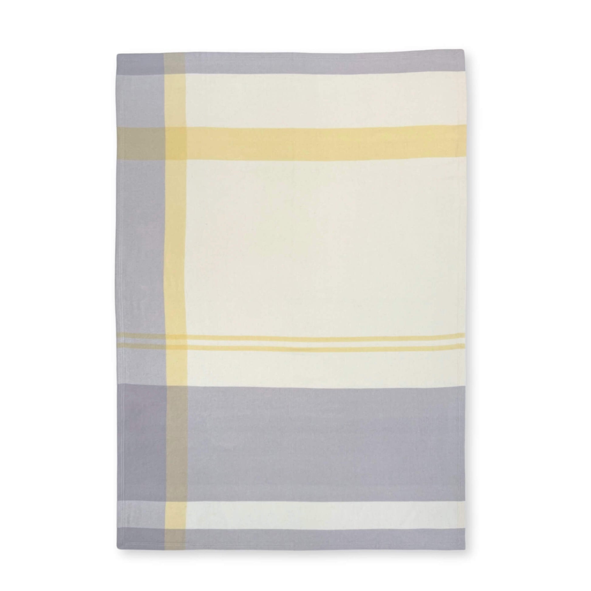 100% Cashmere Gray, Yellow & White Throw Blanket // sample-Jet&Bo