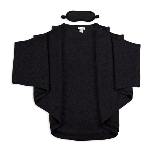 'Sky High Siesta' Cashmere Travel Set (Black)-Jet&Bo