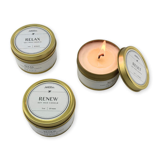 'Ready, Jet Set, Go' Travel Candle Set-Jet&Bo