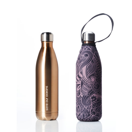 'Future' 25 oz Copper Travel Bottle and 'Koru' Carry Cover by BBBYO-BBBYO