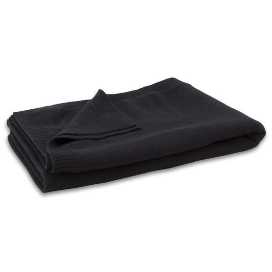 'Make Travel Luxurious Again' Cashmere Travel Set (Black)-Jet&Bo