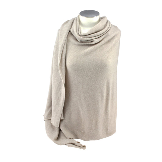 'So Soft, So Smart' Cashmere Travel Wrap & Blanket (Beige)-Jet&Bo