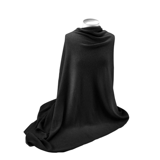 'So Soft, So Smart' Cashmere Travel Wrap & Blanket (Black)-Jet&Bo