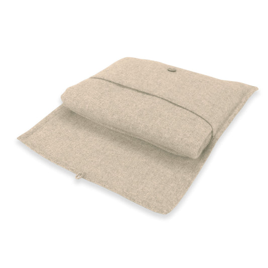 'Your New Best Friend' Cashmere Travel Blanket (Sand)-Jet&Bo