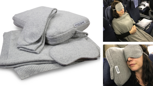 Jet&Bo 'Make Travel Luxurious Again' Cashmere Travel Set in Use!-Jet&Bo