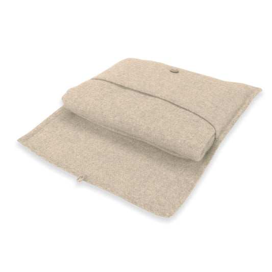 'Your New Best Friend' Cashmere Travel Blanket Sand // second