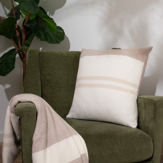 'Home and Away' Cashmere Throw Pillow (Beige)
