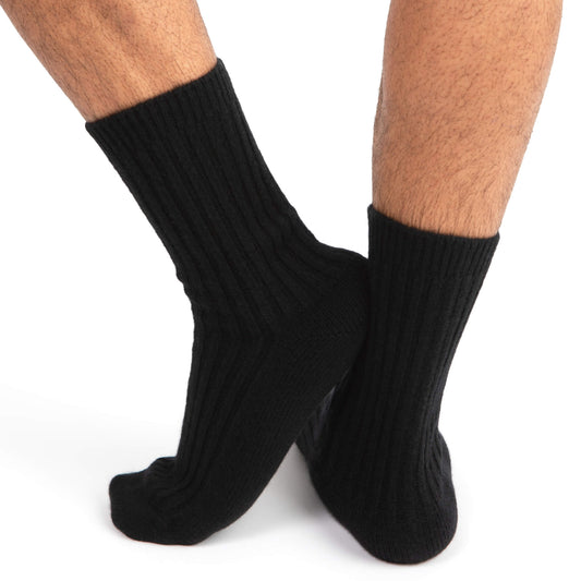 'Hygge' Cashmere Socks (Men's Black)