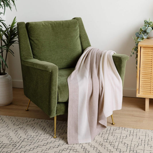'Home and Away' Cashmere Blanket (Beige)-Jet&amp;Bo