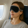 'Dream Envy' Cashmere Eye Mask (Black & Gray)