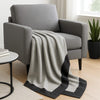'Throw to Go' Cashmere Merino Travel Blanket (Gray & Charcoal)-Jet&amp;Bo