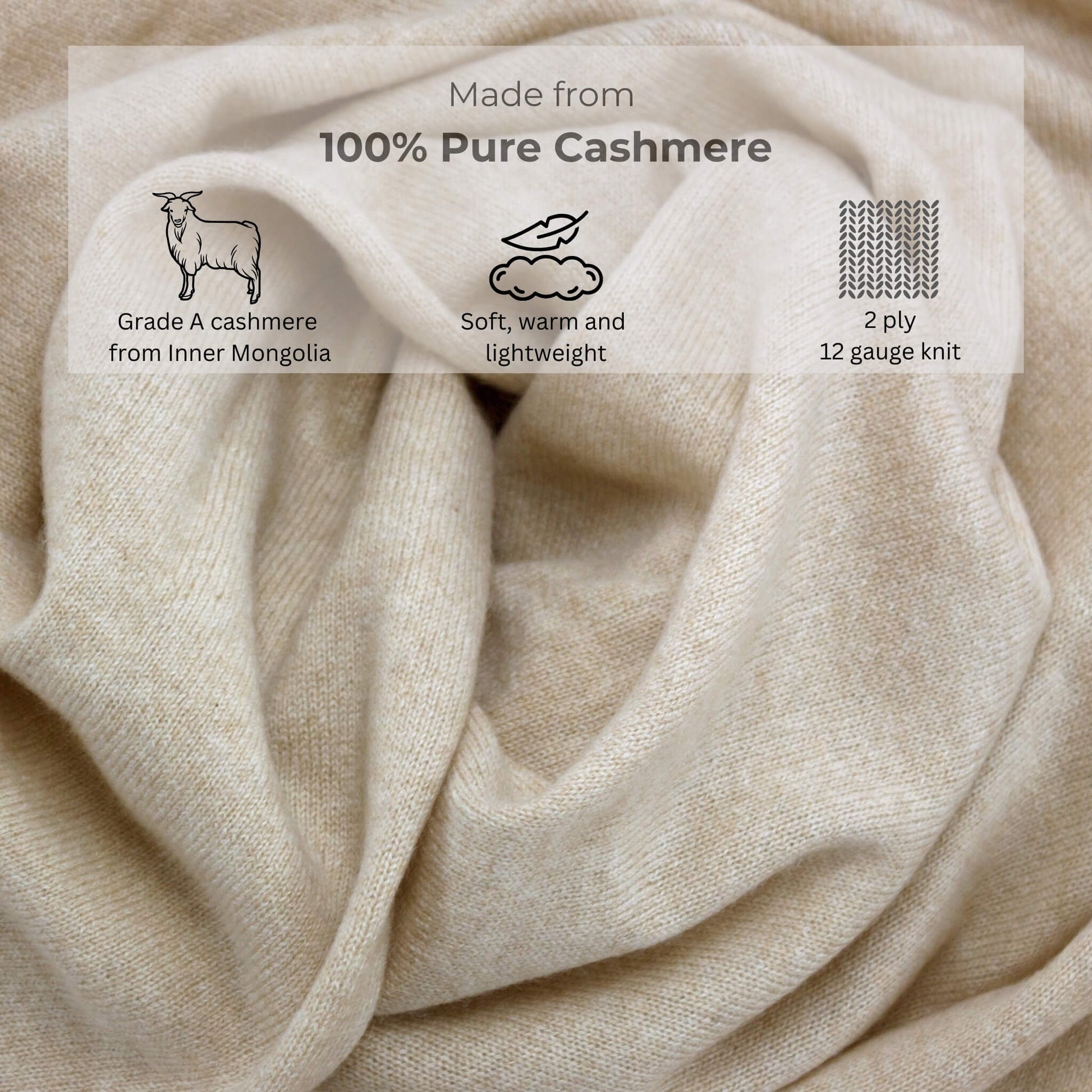 'Make Travel Luxurious Again' Cashmere Travel Set (Natural)-Jet&amp;Bo