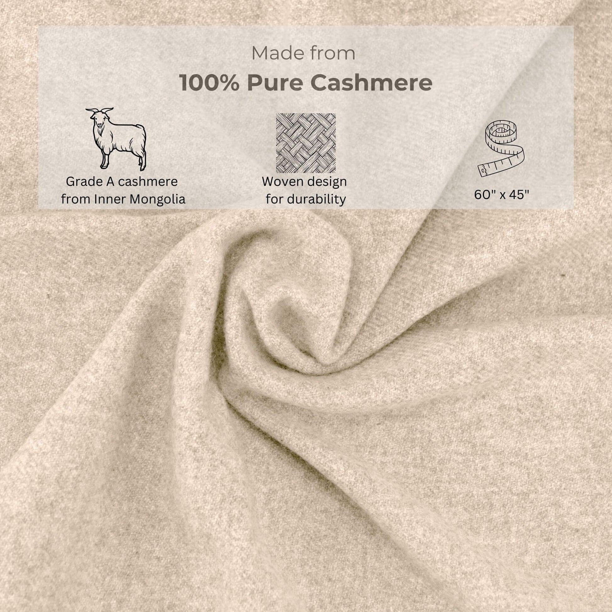 'Your New Best Friend' Cashmere Travel Blanket (Sand)-Jet&Bo-Jet&amp;Bo