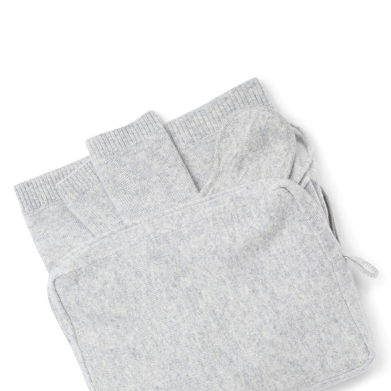 'Make Travel Luxurious Again' Cashmere Travel Set (Gray)-Jet&amp;Bo