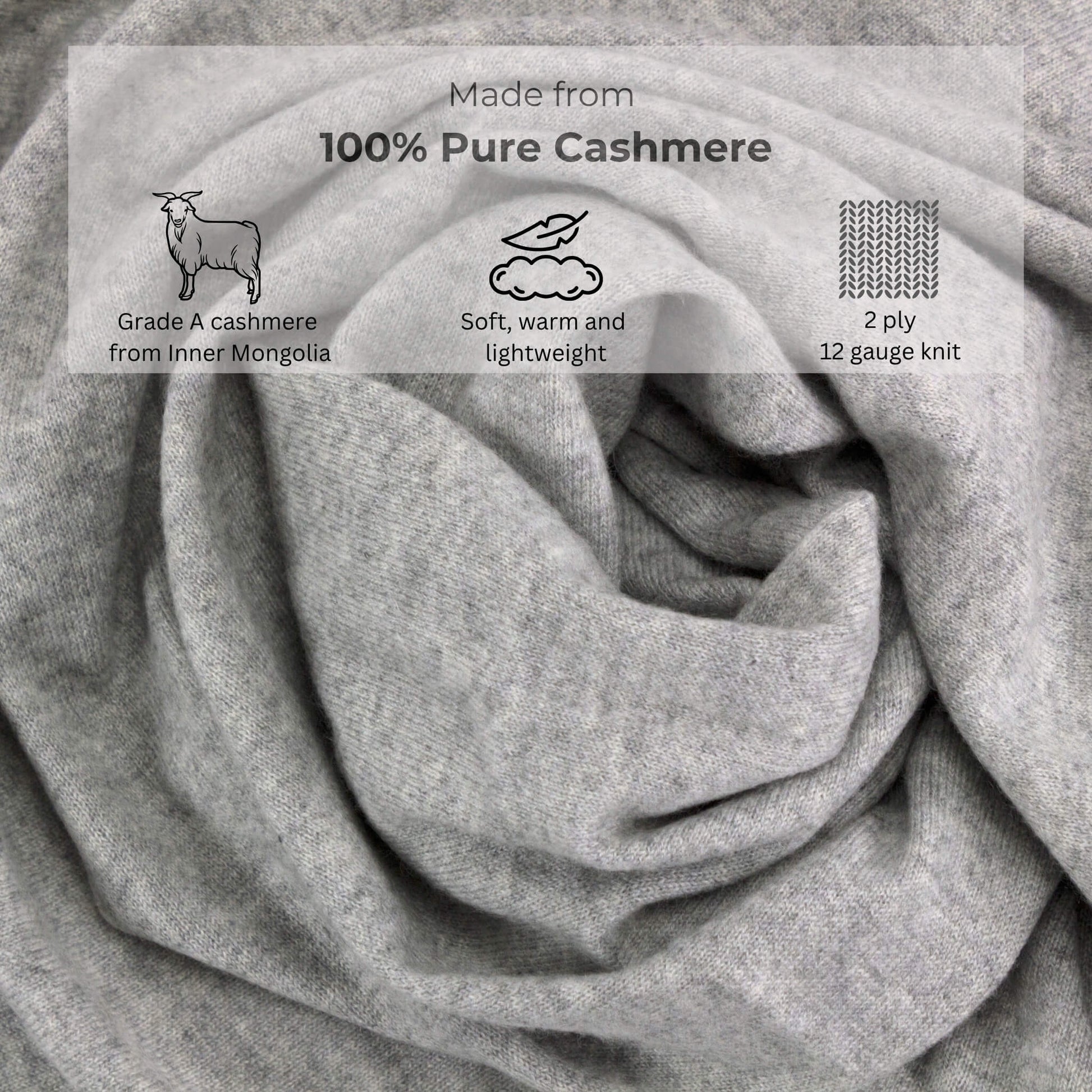 'Make Travel Luxurious Again' Cashmere Travel Set (Gray)-Jet&Bo-Jet&amp;Bo