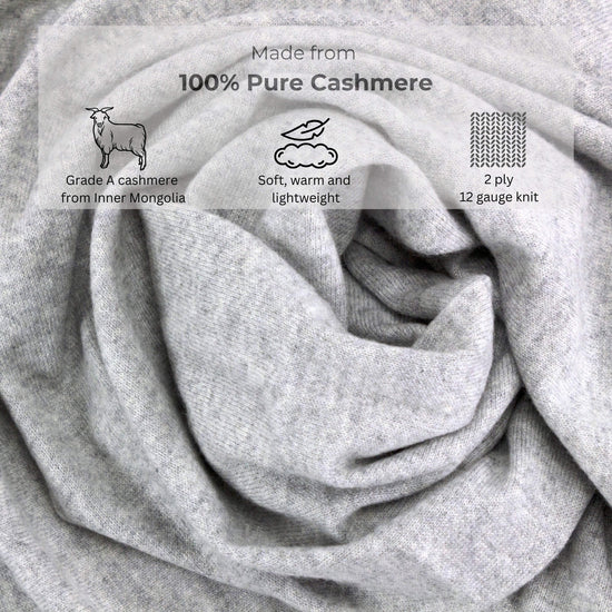 'Make Travel Luxurious Again' Cashmere Travel Set (Gray)-Jet&amp;Bo