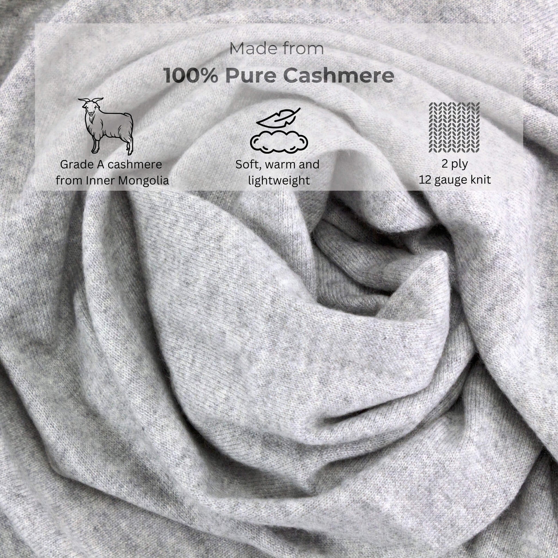 'Make Travel Luxurious Again' Cashmere Travel Set (Gray)-Jet&amp;Bo