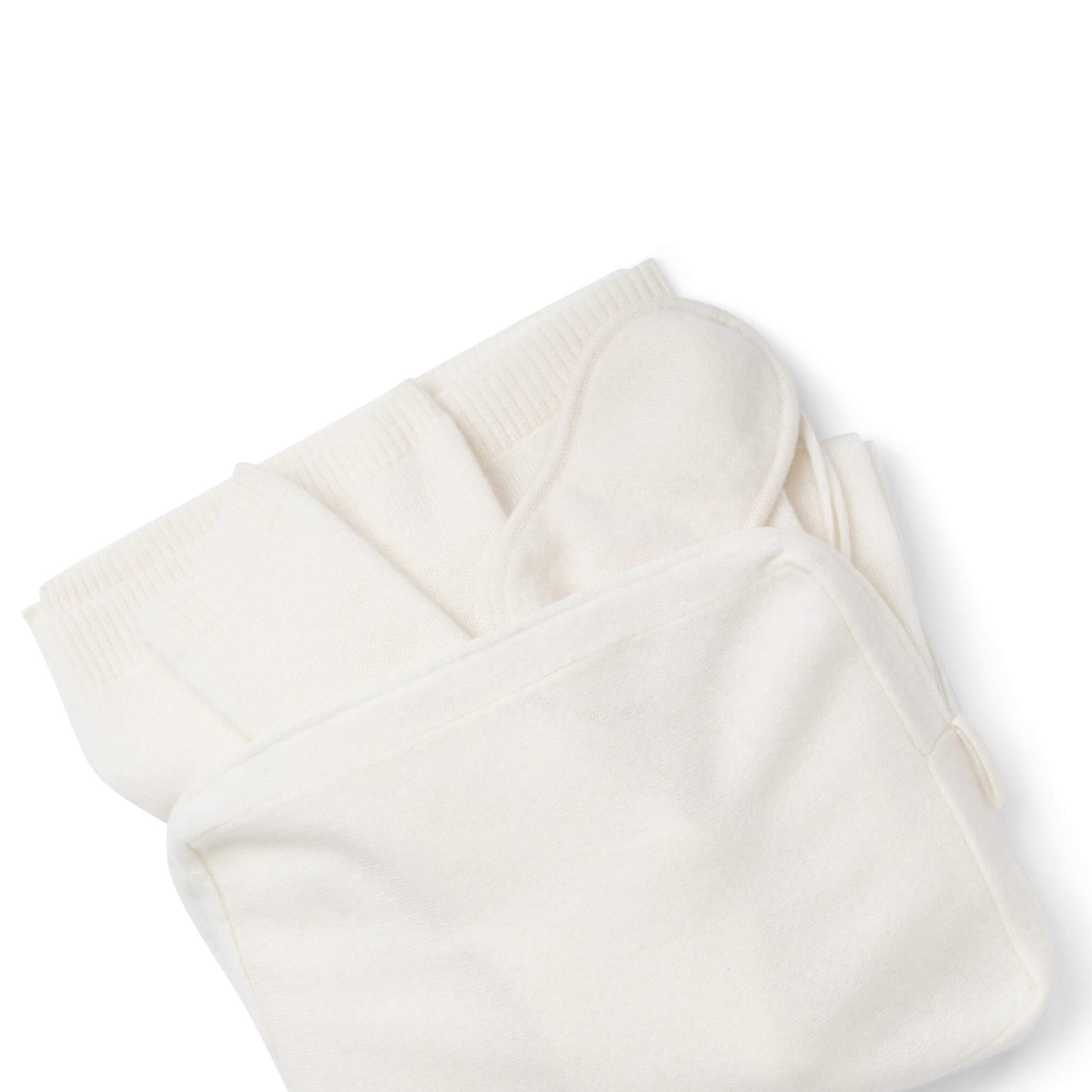 'Make Travel Luxurious Again' Cashmere Travel Set (Ivory)-Jet&amp;Bo