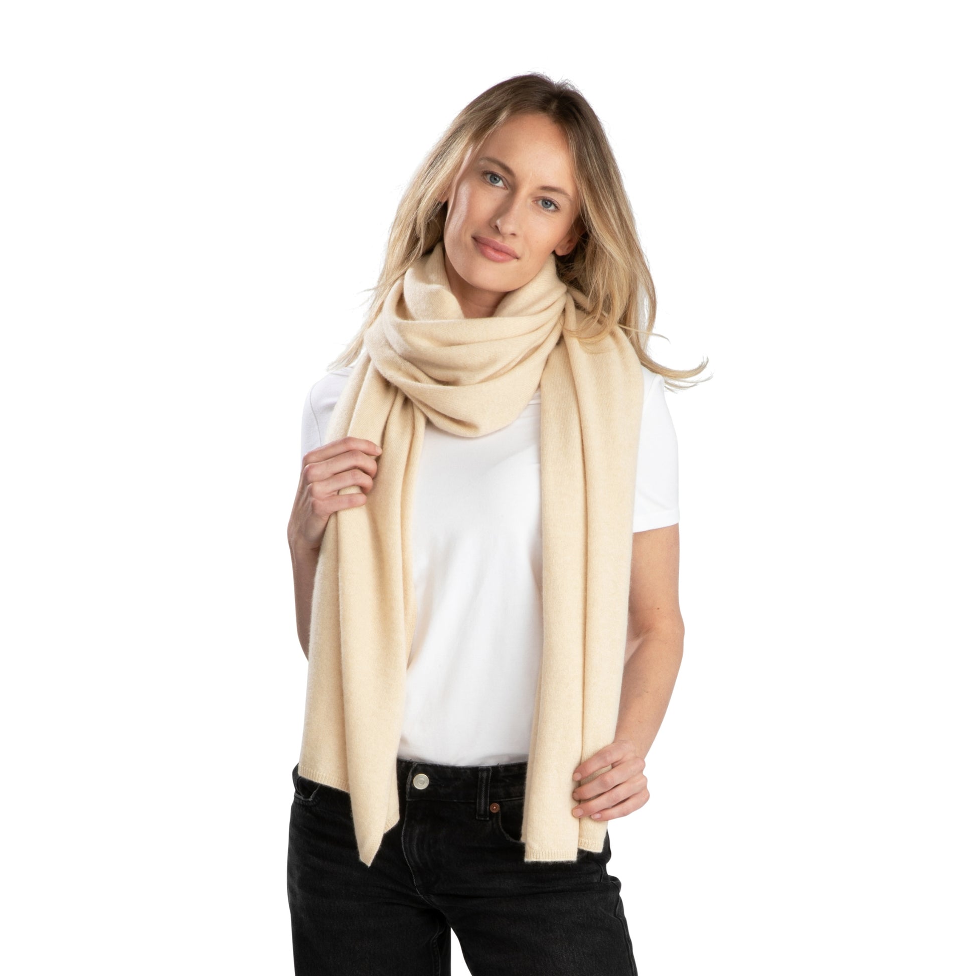 'So Soft, So Smart' Cashmere Travel Wrap & Blanket (Beige)-Jet&amp;Bo