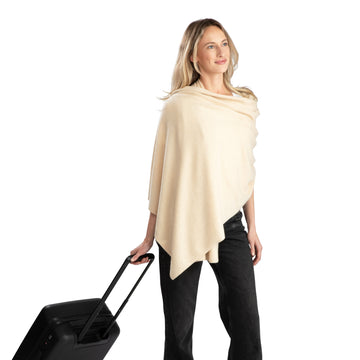 'So Soft, So Smart' Cashmere Travel Wrap & Blanket (Beige)-Jet&amp;Bo
