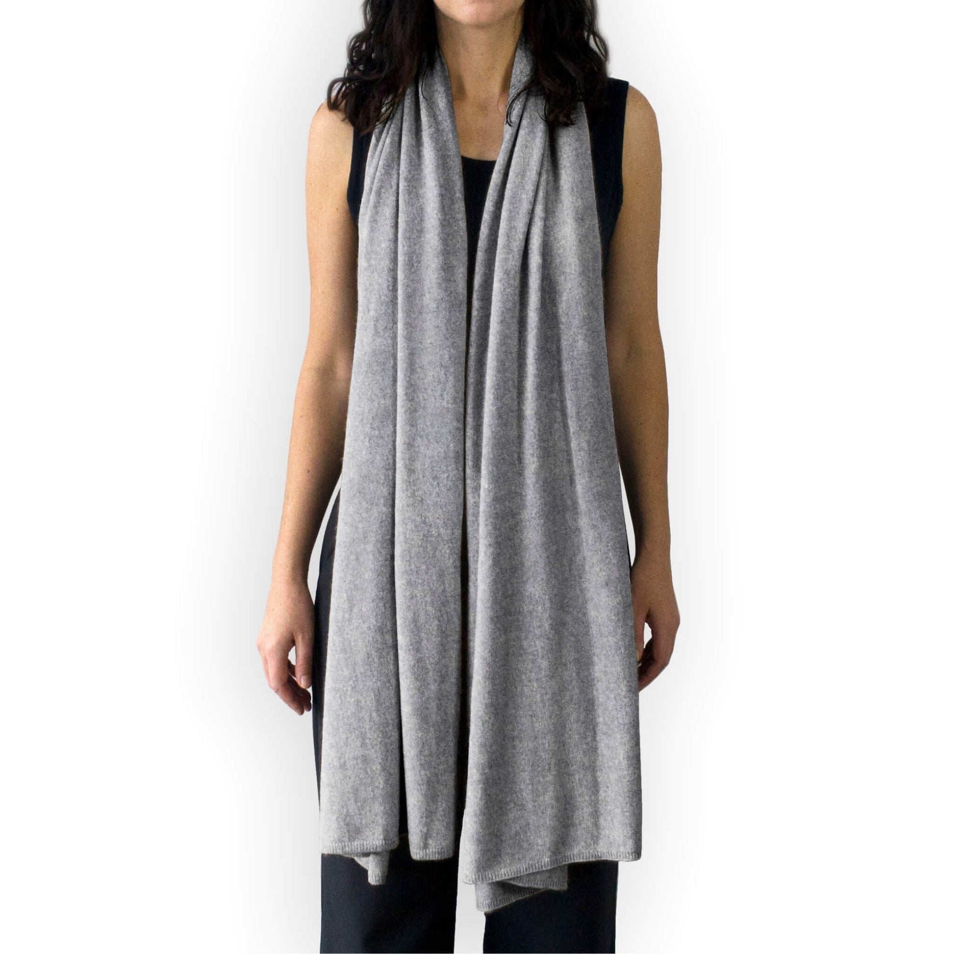 'So Soft, So Smart' Cashmere Travel Wrap & Blanket (Gray)-Jet&amp;Bo