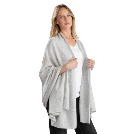 'So Soft, So Smart' Lightweight Cashmere Travel Wrap Gray // second