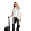 'So Soft, So Smart' Lightweight Colorblock Cashmere Travel Wrap (Gray)-Jet&amp;Bo