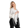 'So Soft, So Smart' Lightweight Colorblock Cashmere Travel Wrap Gray // second