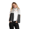 'So Soft, So Smart' Lightweight Colorblock Cashmere Travel Wrap (Gray)-Jet&amp;Bo