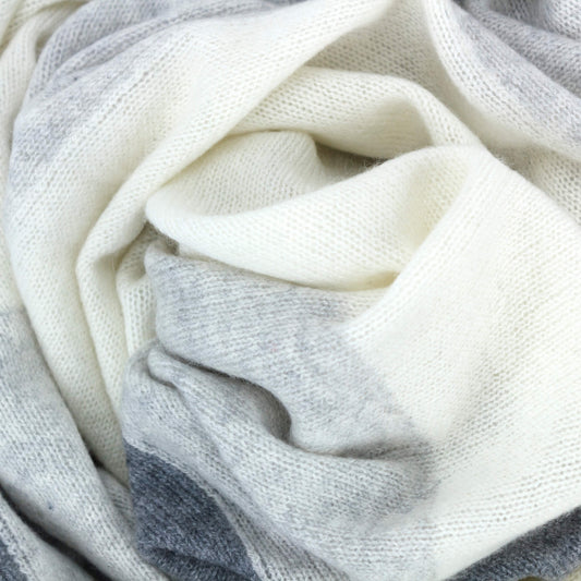'So Soft, So Smart' Lightweight Colorblock Cashmere Travel Wrap (Gray)