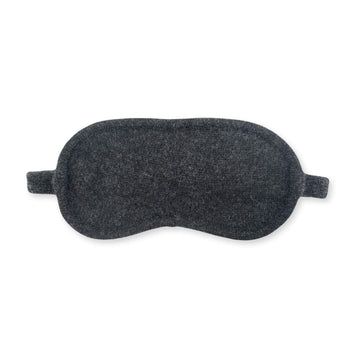 100% Cashmere Eye Mask with Silk Lining Charcoal // sample