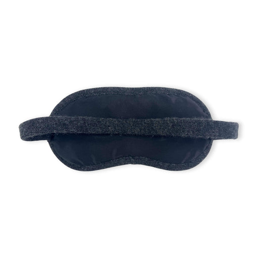 100% Cashmere Eye Mask with Silk Lining Charcoal // sample