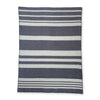 100% Cashmere Woven Gray Stripe Throw Blanket // sample
